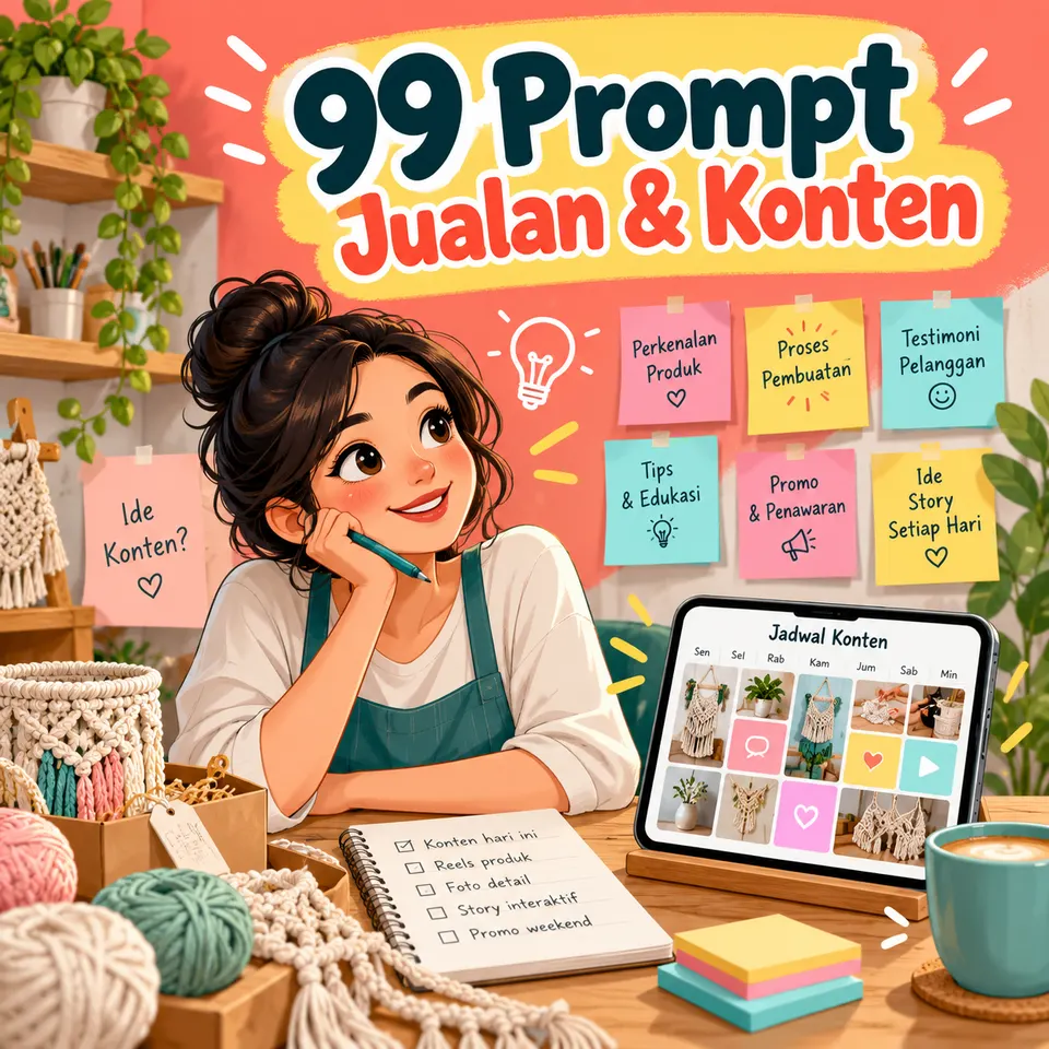 Prompt Jualan & Konten — 99 Prompt